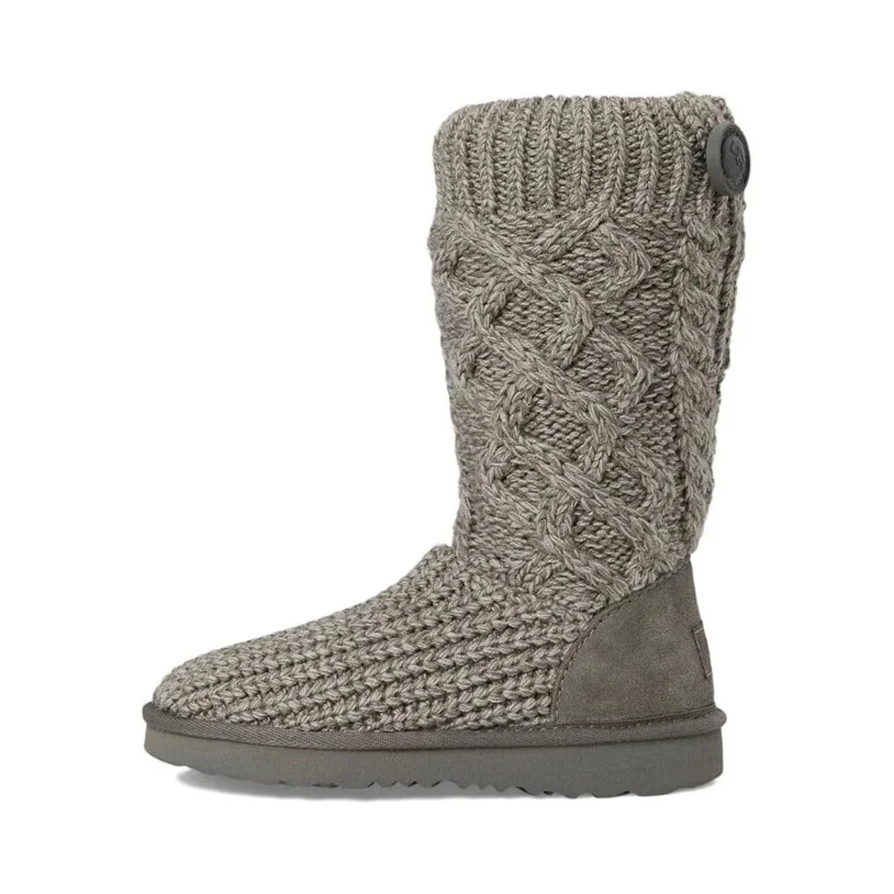 UGG Classic Cardi 1143702T Boots Toddler US 11 Gray Cable Knit Pull On JOBB1770